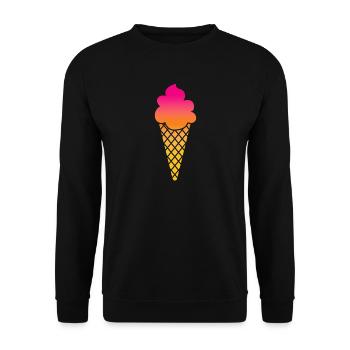 Icecream Eis Sommer Waffel Eisdiele Urlaub Symbol - Unisex Pullover - Schwarz - Vorne - Alina (178cm) & Michal (187cm)