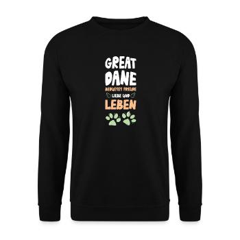 Great Dane - Unisex Sweatshirt - black - Front - Alina (178cm) & Michal (187cm)