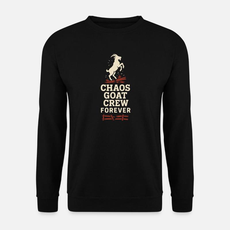 Gremlin Goat Chaos Crew Geschenk Crazy - Unisex Pullover - Schwarz