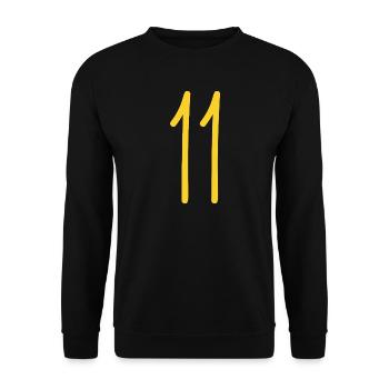 11 - Unisex Sweatshirt - black - Front - Alina (178cm) & Michal (187cm)