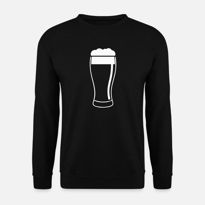 Bierglas mit Schaum - Unisex Pullover - Schwarz