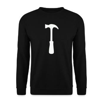 Hammer Silhouette  - Unisex Pullover - Schwarz - Vorne - Alina (178cm) & Michal (187cm)