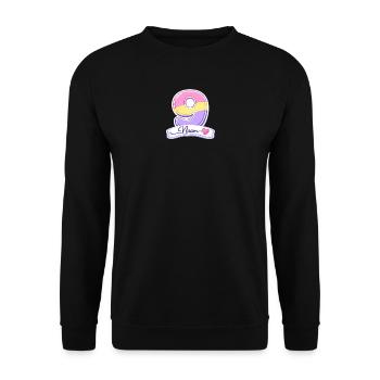 Birthday 9 Pastel personnalisable - Sweat-shirt Unisexe - noir - Devant - Alina (178cm) & Michal (187cm)