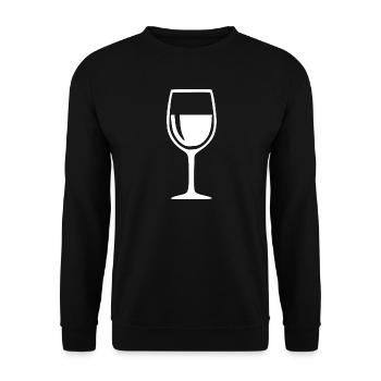 Verre à vin Vin Noir Vin Garçon Garçon - Sweat-shirt Unisexe - noir - Devant - Alina (178cm) & Michal (187cm)
