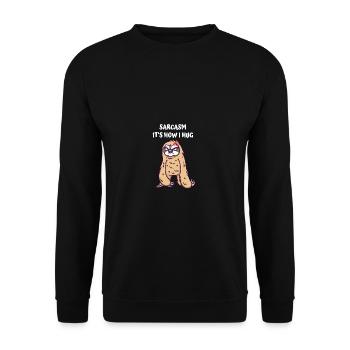 Sarcasm as I make funny friends humor buddy sar - Unisex Sweatshirt - black - Front - Alina (178cm) & Michal (187cm)