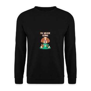 I will never be introverted shy person us - Unisex Sweatshirt - black - Front - Alina (178cm) & Michal (187cm)