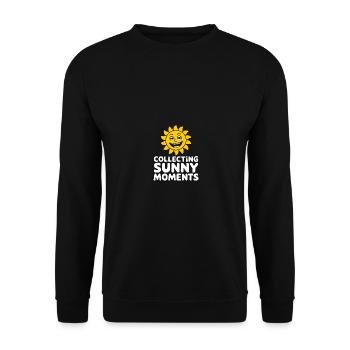 Sunny Summer Moments Vibes Summer Sun - Unisex Sweatshirt - black - Front - Alina (178cm) & Michal (187cm)