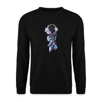 attrapeur de rêve - Sweat-shirt Unisexe - noir - Devant - Alina (178cm) & Michal (187cm)
