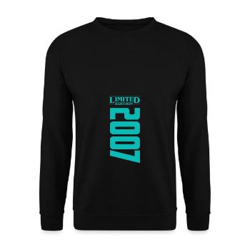 2007 Limited Edition Birthday Design - Unisex Sweatshirt - black - Front - Alina (178cm) & Michal (187cm)