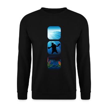 Diving Divers dive diving addicted to diving - Unisex Sweatshirt - black - Front - Alina (178cm) & Michal (187cm)