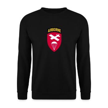 Vintage WWII - Airborne Command Special Operations - Unisex Sweatshirt - black - Front - Alina (178cm) & Michal (187cm)