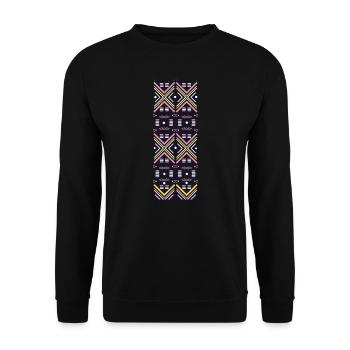 MOTIX WACHS ROSE SCHWARZ - Unisex Pullover - Schwarz - Vorne - Alina (178cm) & Michal (187cm)