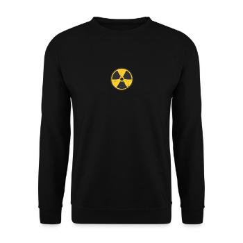 Nuke Symbol t shirt Worn Effect - Unisex Sweatshirt - black - Front - Alina (178cm) & Michal (187cm)