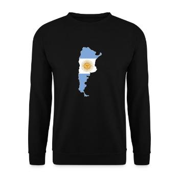 Carte murale Argentine Drapeau - Sweat-shirt Unisexe - noir - Devant - Alina (178cm) & Michal (187cm)
