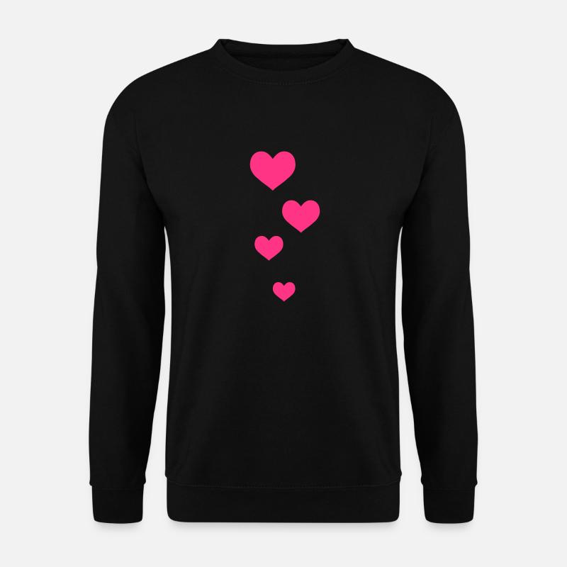herz - Unisex Pullover - Schwarz