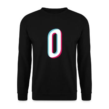 O - lettre O - Sweat-shirt Unisexe - noir - Devant - Alina (178cm) & Michal (187cm)