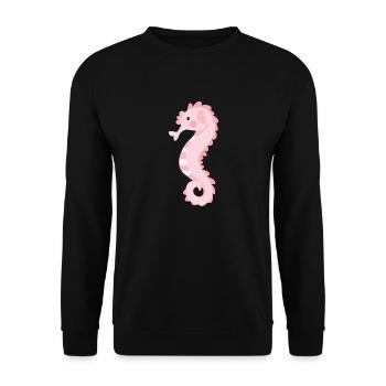 Seepferdchen - Unisex Pullover - Schwarz - Vorne - Alina (178cm) & Michal (187cm)