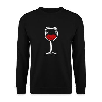 Vin vin rouge Buveur de vin Amateurs de vin Dames - Sweat-shirt Unisexe - noir - Devant - Alina (178cm) & Michal (187cm)