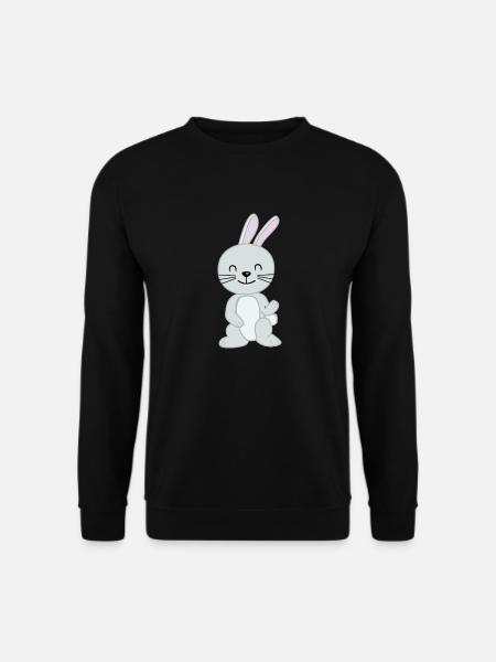 Clever cute rabbit - Unisex Sweatshirt - black