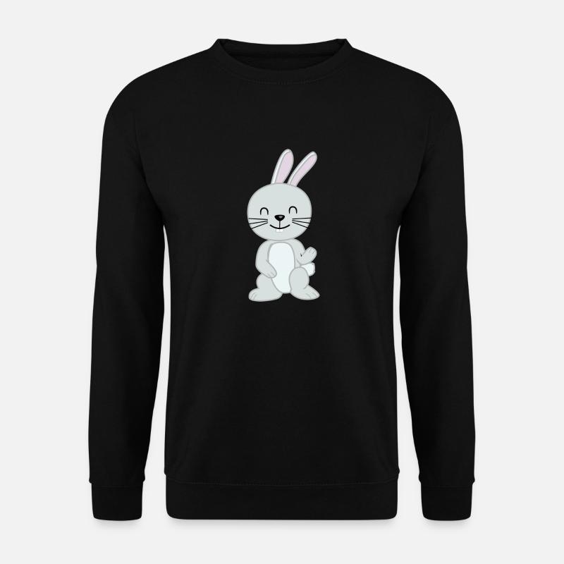 Clever cute rabbit - Unisex Sweatshirt - black