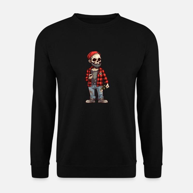 Hipster Skelett - Unisex Pullover - Schwarz