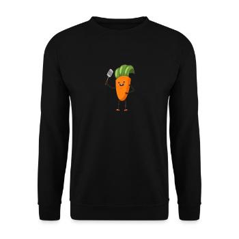 Karotte - Unisex Pullover - Schwarz - Vorne - Alina (178cm) & Michal (187cm)