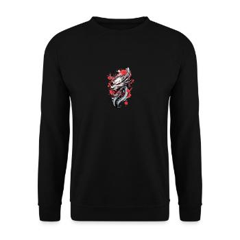 Dragon japonais - Sweat-shirt Unisexe - noir - Devant - Alina (178cm) & Michal (187cm)