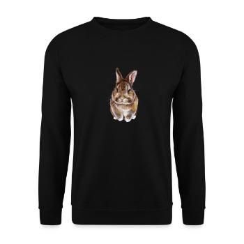 doux lapin Aqurell - Sweat-shirt Unisexe - noir - Devant - Alina (178cm) & Michal (187cm)