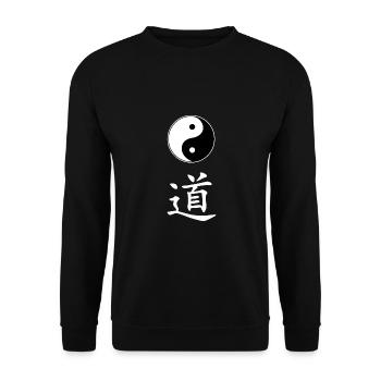 yin yang dao - Unisex Sweatshirt - black - Front - Alina (178cm) & Michal (187cm)