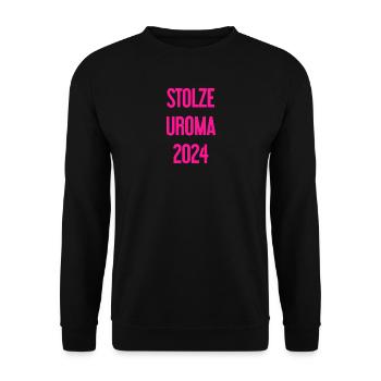 Fière arrière-grand-mère 2024 - Sweat-shirt Unisexe - noir - Devant - Alina (178cm) & Michal (187cm)
