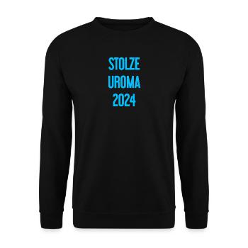 Fière arrière-grand-mère 2024 - Sweat-shirt Unisexe - noir - Devant - Alina (178cm) & Michal (187cm)