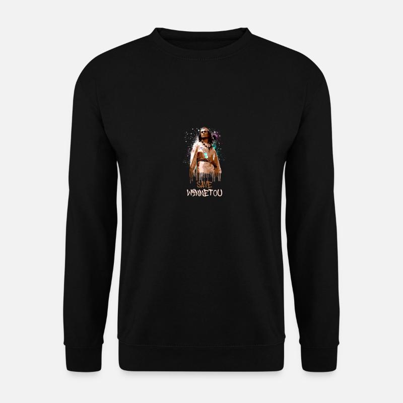 save winnetou,winnetou,indian,illustration - Unisex Sweatshirt - black