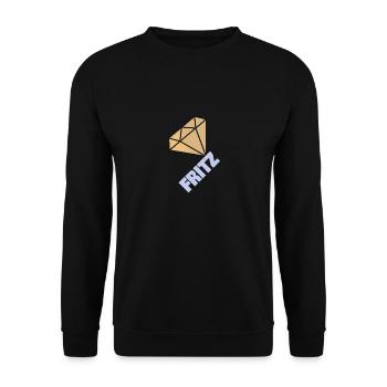 Geschenk für Fritz - Unisex Pullover - Schwarz - Vorne - Alina (178cm) & Michal (187cm)
