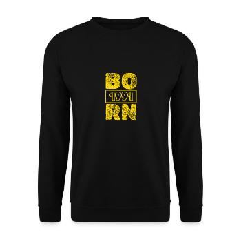 Born in 1991 - Unisex Sweatshirt - black - Front - Alina (178cm) & Michal (187cm)