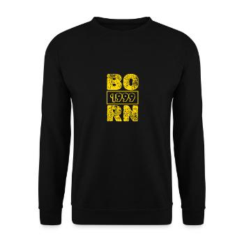 Born in 1999 - Unisex Sweatshirt - black - Front - Alina (178cm) & Michal (187cm)