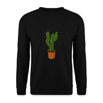 Cactus - Unisex Sweatshirt - black - Front - Alina (178cm) & Michal (187cm)