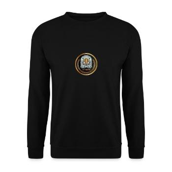 Eagle Logo schnell - Unisex Pullover - Schwarz - Vorne - Alina (178cm) & Michal (187cm)