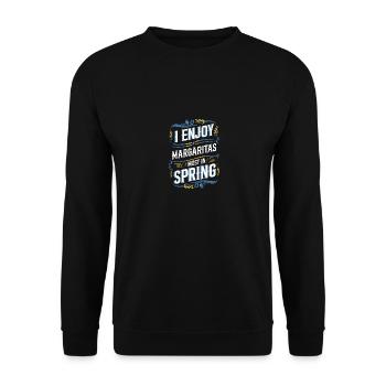 Ich genieße Margaritas am meisten im Frühling - Unisex Pullover - Schwarz - Vorne - Alina (178cm) & Michal (187cm)