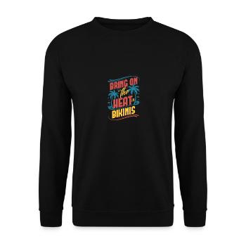 Apportez de la chaleur pour les bikinis Palmiers - Sweat-shirt Unisexe - noir - Devant - Alina (178cm) & Michal (187cm)