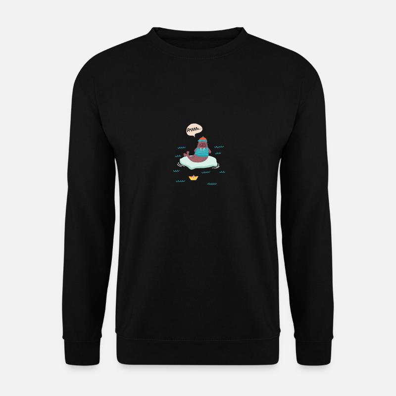 Walross Seemann Eisscholle - Unisex Pullover - Schwarz