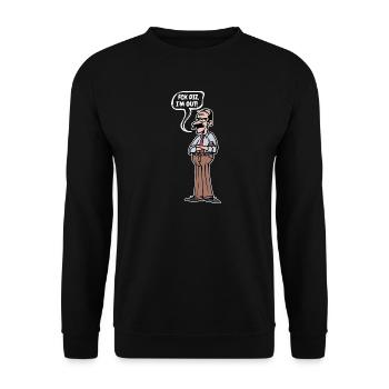 Retirement Farewell Statement Senior Leisure - Unisex Sweatshirt - black - Front - Alina (178cm) & Michal (187cm)