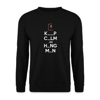 Garder son calme et bourreau - Sweat-shirt Unisexe - noir - Devant - Alina (178cm) & Michal (187cm)