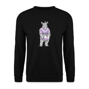 Rhino Nurse First Aid Kit - Unisex Sweatshirt - black - Front - Alina (178cm) & Michal (187cm)