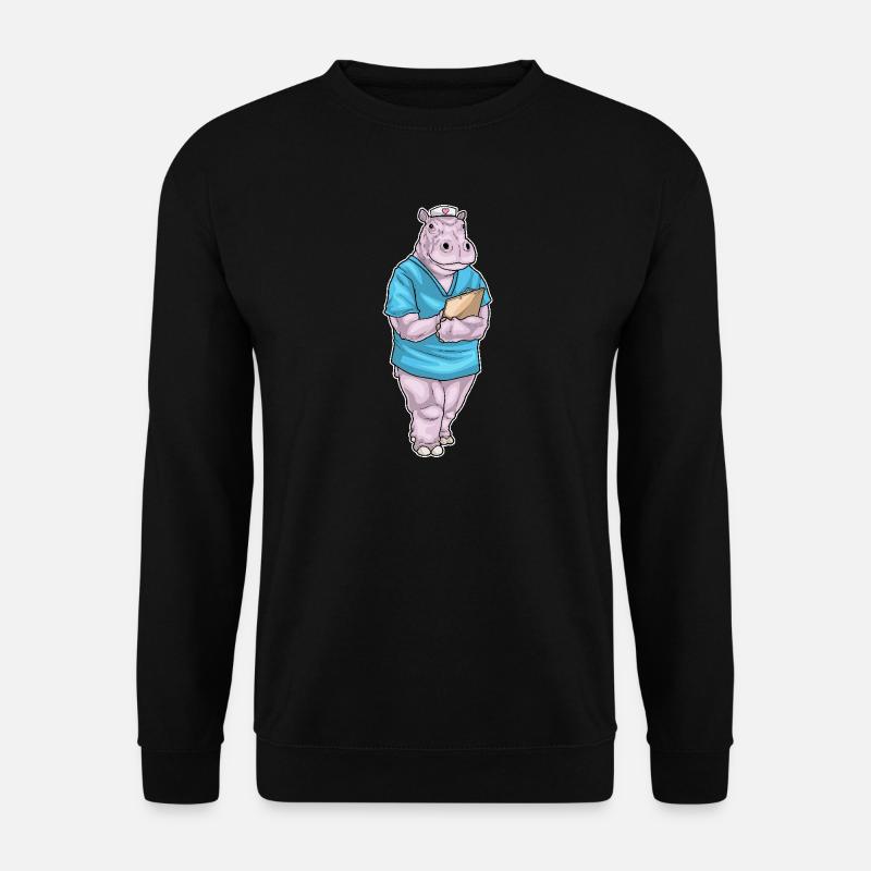 Infirmière hippopotame - Sweat-shirt Unisexe - noir