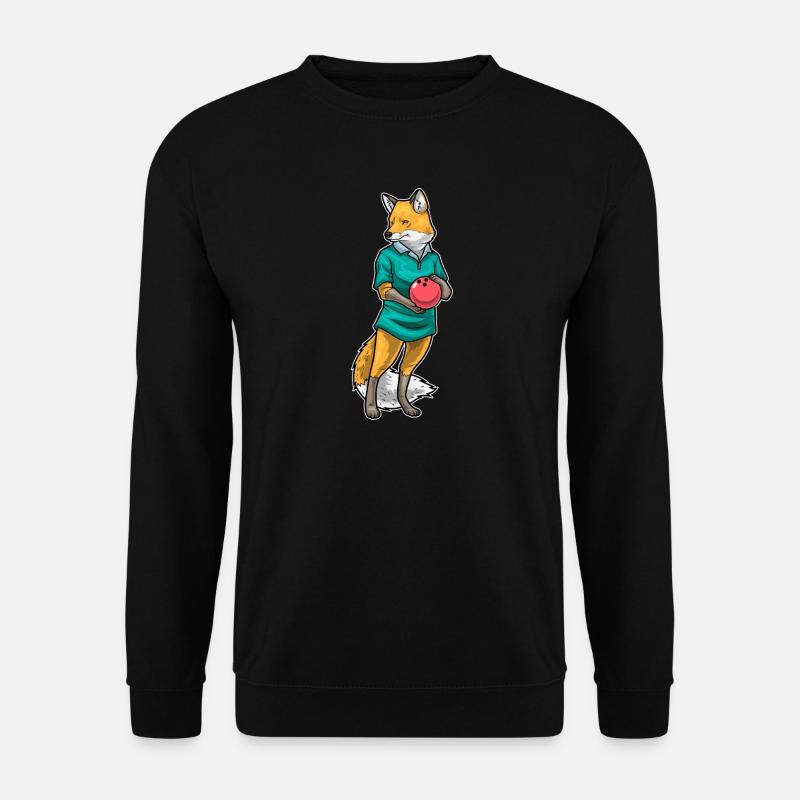 Fuchs Bowling Bowlingkugel - Unisex Pullover - Schwarz