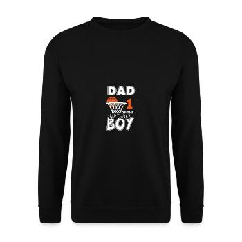 Papa des 1. Basketball -Basketballs von 1 Jahren 1 - Unisex Pullover - Schwarz - Vorne - Alina (178cm) & Michal (187cm)