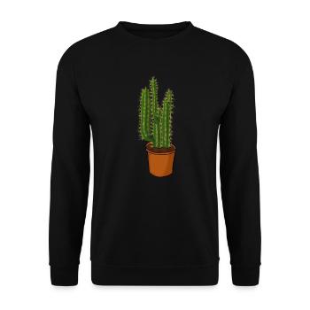 Kaktus - Unisex Pullover - Schwarz - Vorne - Alina (178cm) & Michal (187cm)