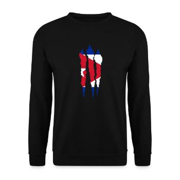 Cuba Flag Caribbean Vacation Cuba Travel Havana - Unisex Sweatshirt - black - Front - Alina (178cm) & Michal (187cm)