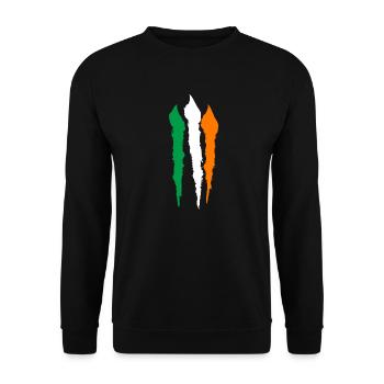 Ireland Flag Vintage Irish Flag Dublin - Unisex Sweatshirt - black - Front - Alina (178cm) & Michal (187cm)