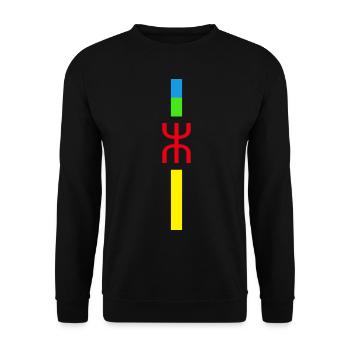Amazigh T-Shirt - Unisex Pullover - Schwarz - Vorne - Alina (178cm) & Michal (187cm)